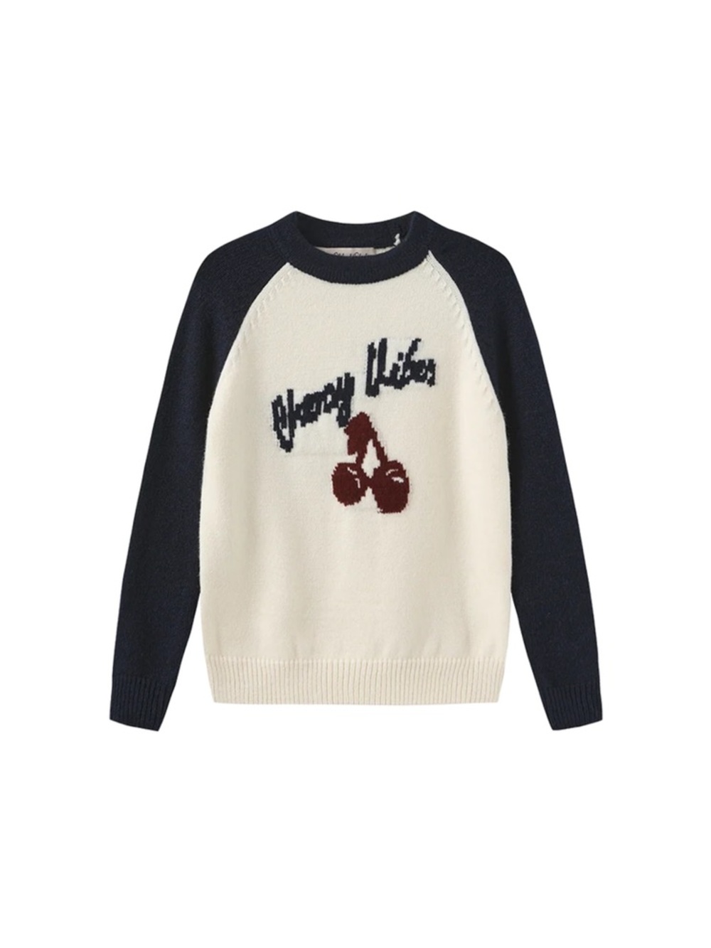 Zara Kids White/Black " Cherry Vibes" Knitted Sweater. Size 13-14.